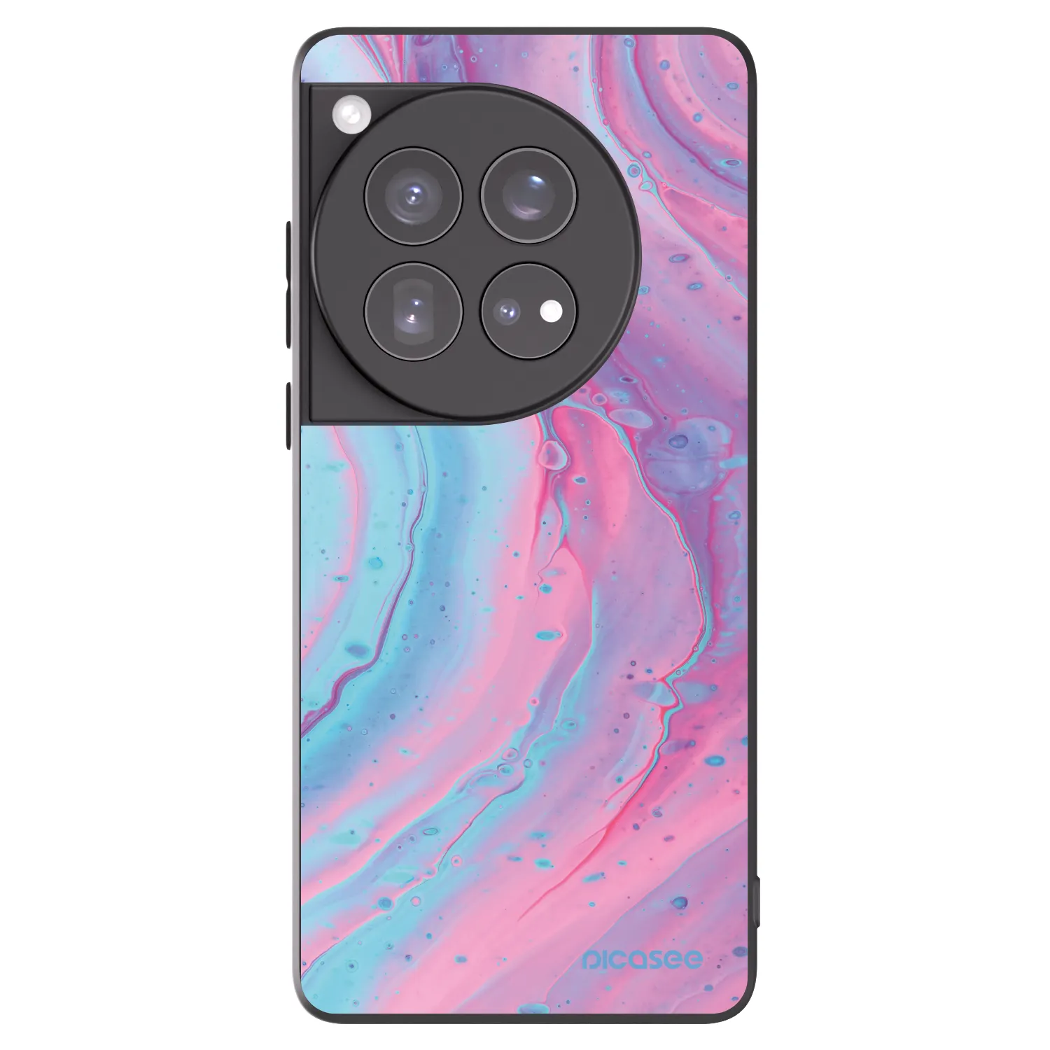 Picasee fekete szilikon tok az alábbi mobiltelefonokra OnePlus 12 5G - Pink liquid