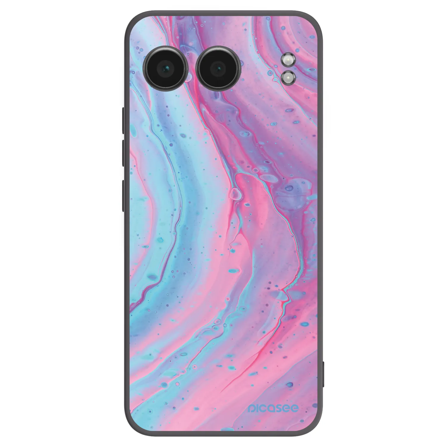Picasee fekete szilikon tok az alábbi mobiltelefonokra OnePlus Nord 4 - Pink liquid