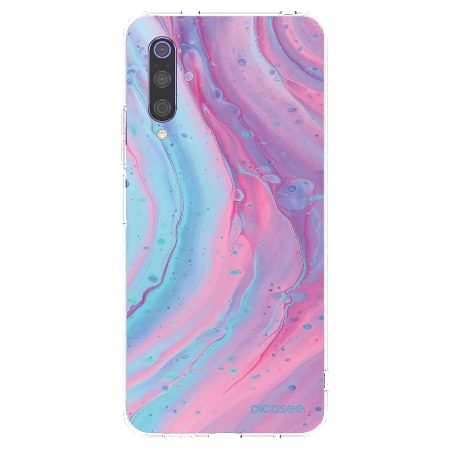 Picasee átlátszó szilikon tok az alábbi mobiltelefonokra Xiaomi Mi 9 - Pink liquid