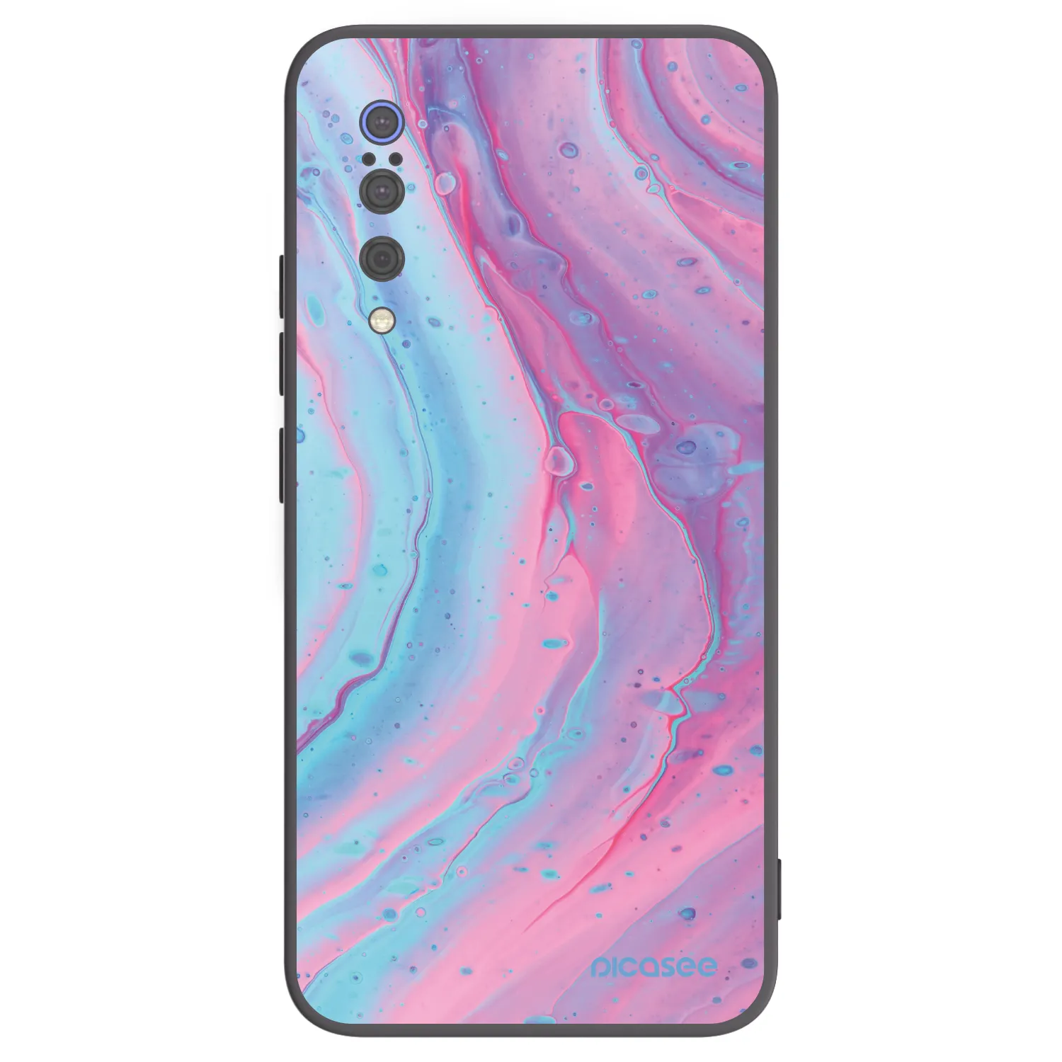 Picasee fekete szilikon tok az alábbi mobiltelefonokra Xiaomi Mi 9 - Pink liquid