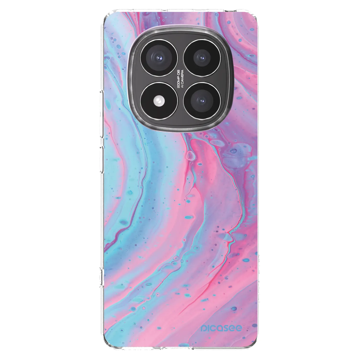 Picasee átlátszó szilikon tok az alábbi mobiltelefonokra Xiaomi Redmi Note 14 Pro+ 5G - Pink liquid