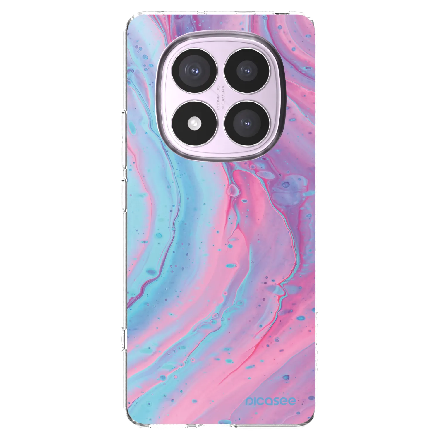 Picasee átlátszó szilikon tok az alábbi mobiltelefonokra Xiaomi Redmi Note 14 Pro 5G - Pink liquid