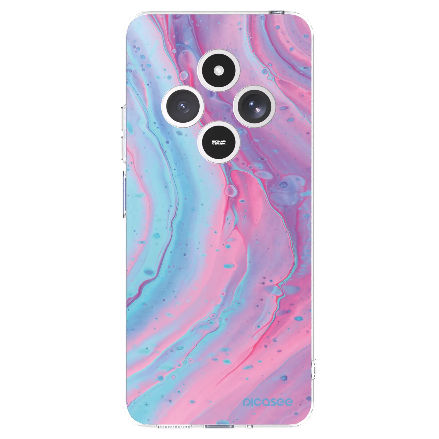 Picasee átlátszó szilikon tok az alábbi mobiltelefonokra Xiaomi Redmi 14C - Pink liquid