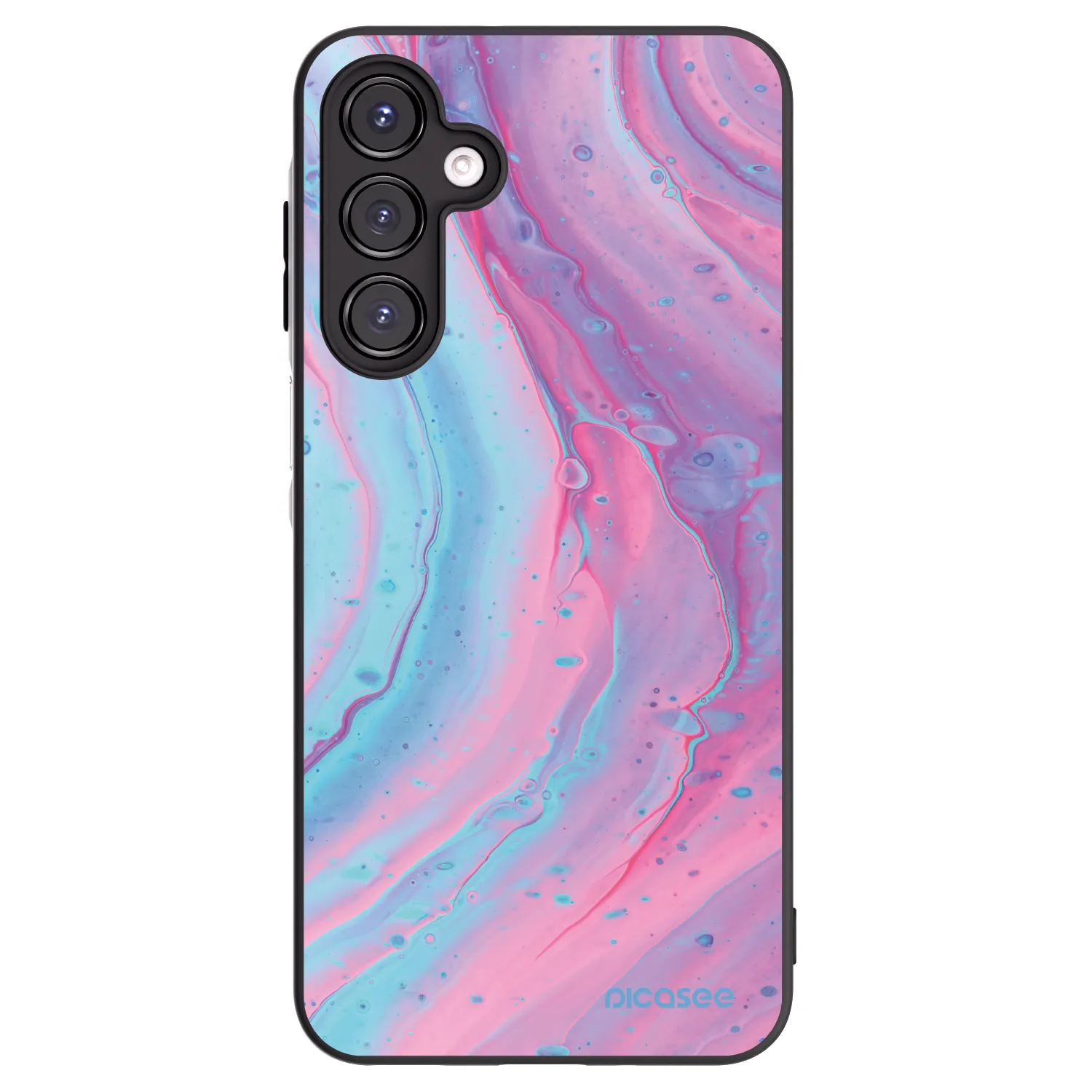 Picasee fekete szilikon tok az alábbi mobiltelefonokra Samsung Galaxy A16 5G - Pink liquid