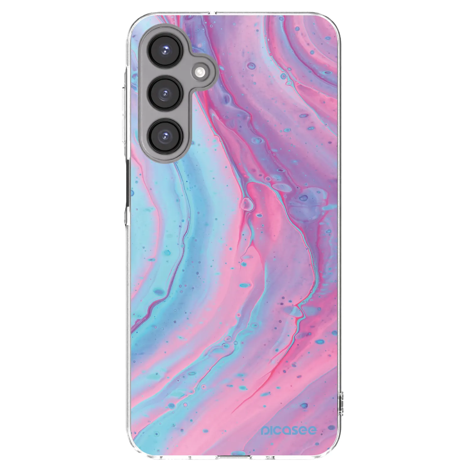 Picasee átlátszó szilikon tok az alábbi mobiltelefonokra Samsung Galaxy A16 5G - Pink liquid