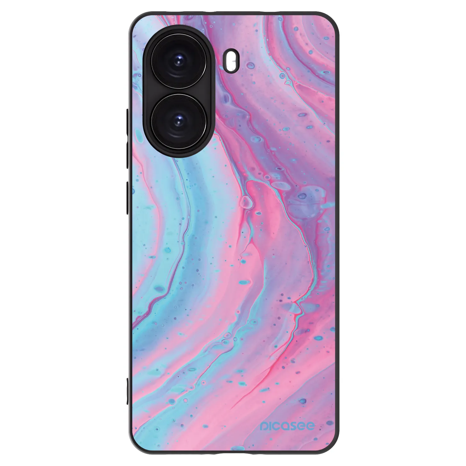 Picasee fekete szilikon tok az alábbi mobiltelefonokra Xiaomi Poco X7 Pro 5G - Pink liquid
