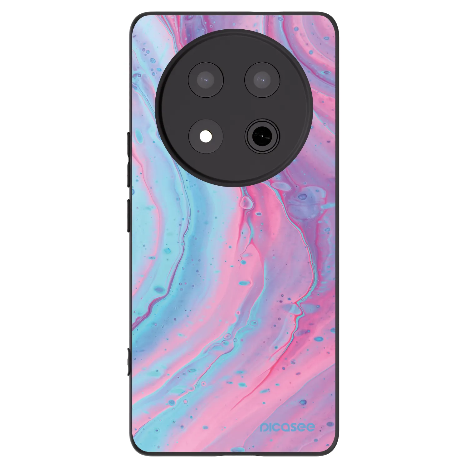 Picasee fekete szilikon tok az alábbi mobiltelefonokra Honor Magic7 Lite 5G - Pink liquid