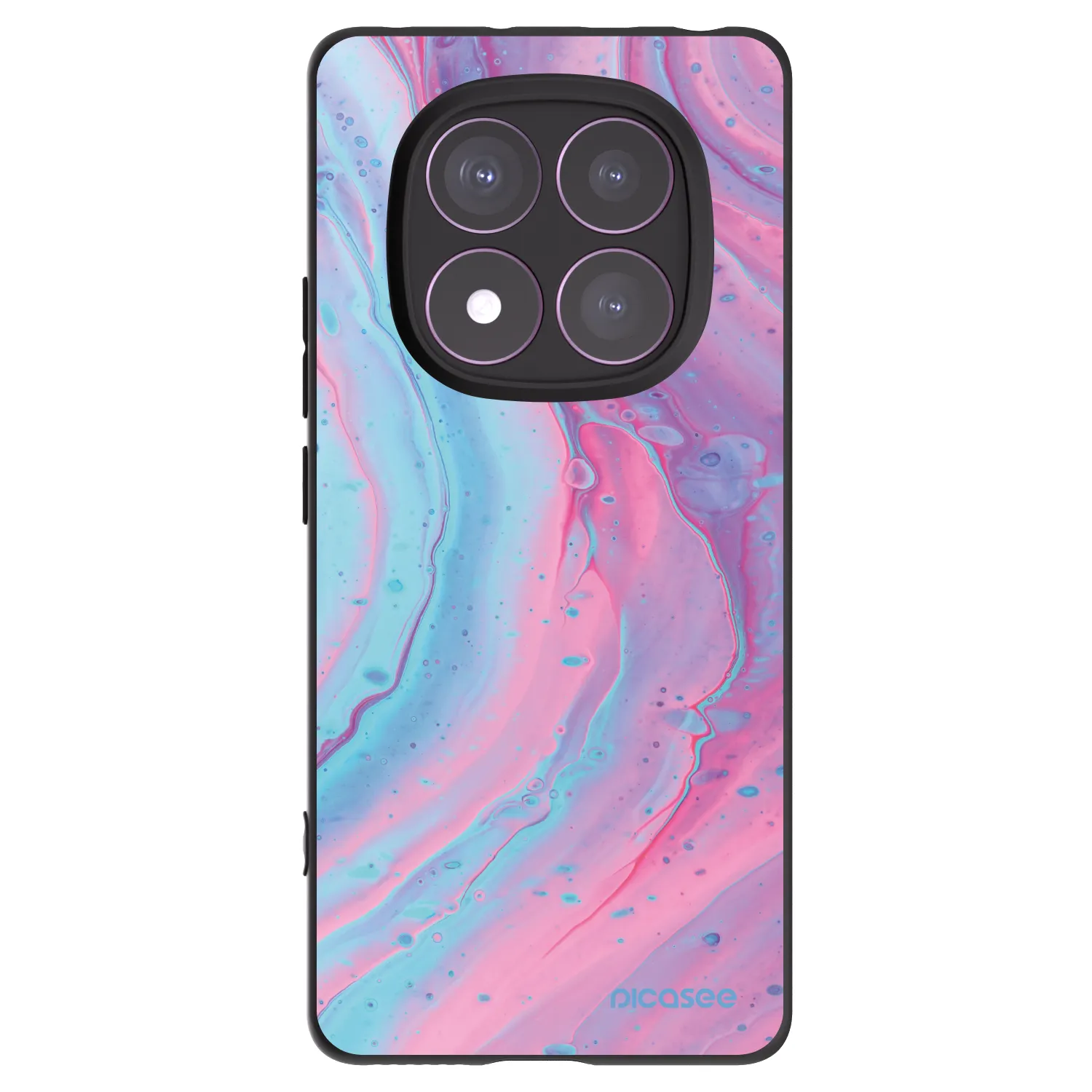 Picasee fekete szilikon tok az alábbi mobiltelefonokra Xiaomi Redmi Note 14 Pro 4G - Pink liquid