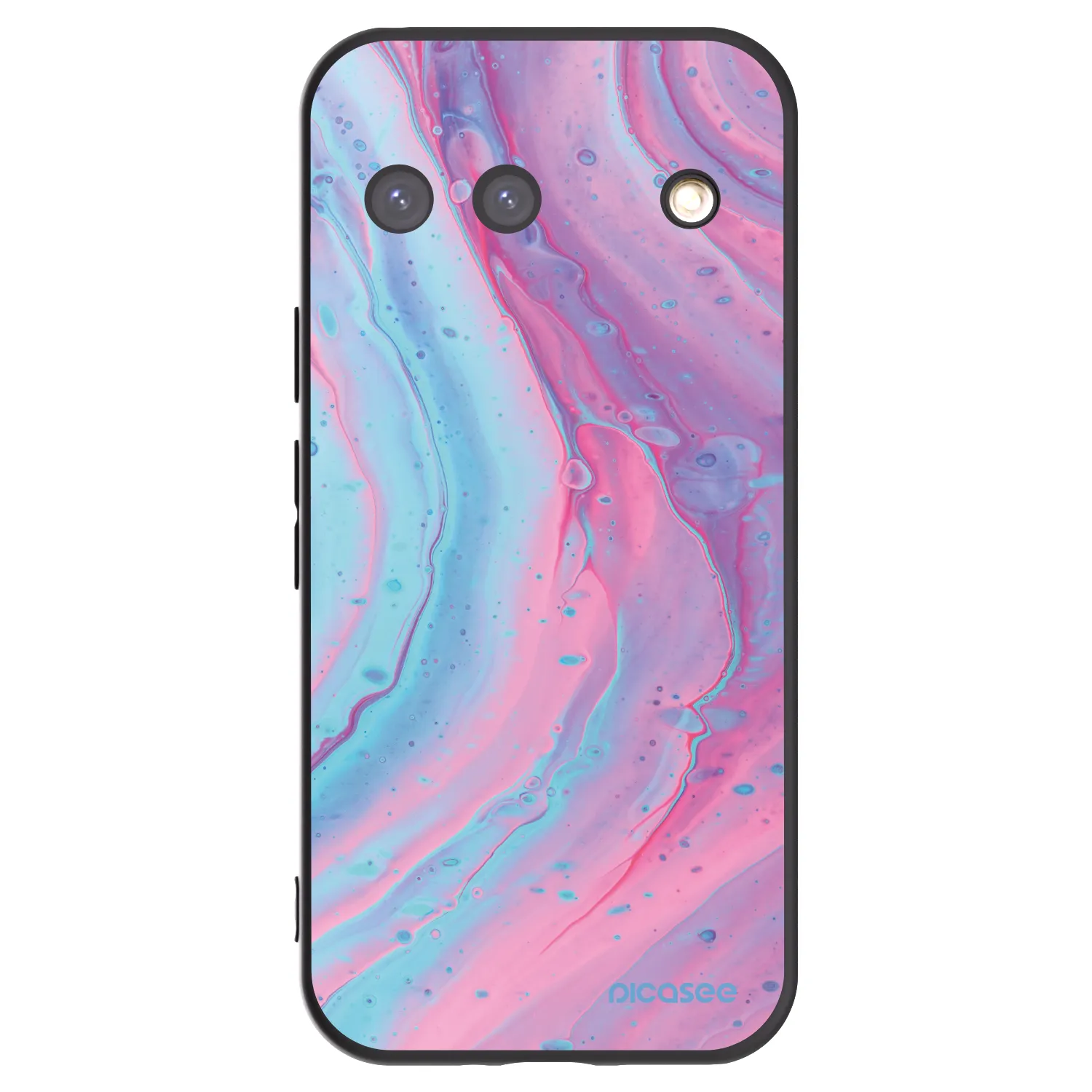 Picasee fekete szilikon tok az alábbi mobiltelefonokra Google Pixel 9 - Pink liquid