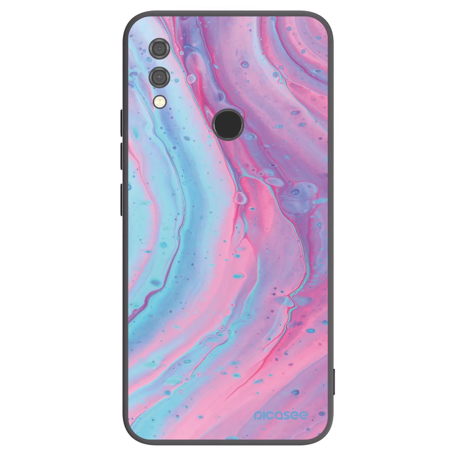 Picasee fekete szilikon tok az alábbi mobiltelefonokra Xiaomi Redmi Note 7 - Pink liquid