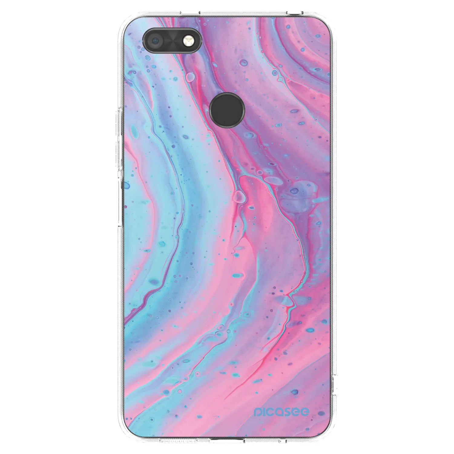 Picasee átlátszó szilikon tok az alábbi mobiltelefonokra Huawei P9 Lite Mini - Pink liquid