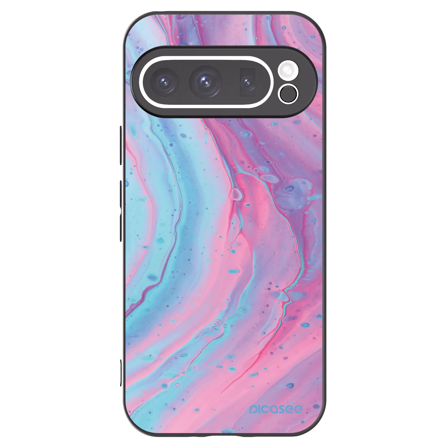 Picasee fekete szilikon tok az alábbi mobiltelefonokra Google Pixel 9 Pro - Pink liquid