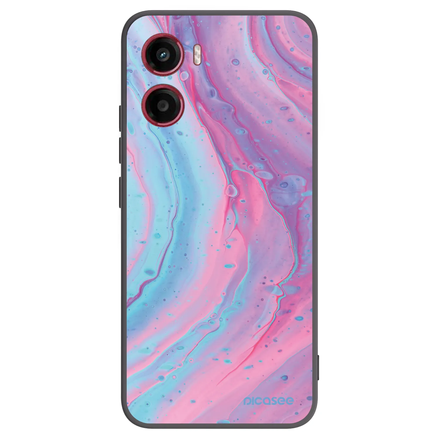 Picasee fekete szilikon tok az alábbi mobiltelefonokra Motorola Moto G05 - Pink liquid