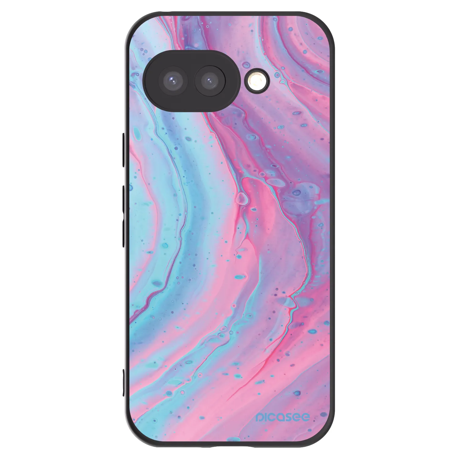 Picasee fekete szilikon tok az alábbi mobiltelefonokra Google Pixel 9a - Pink liquid