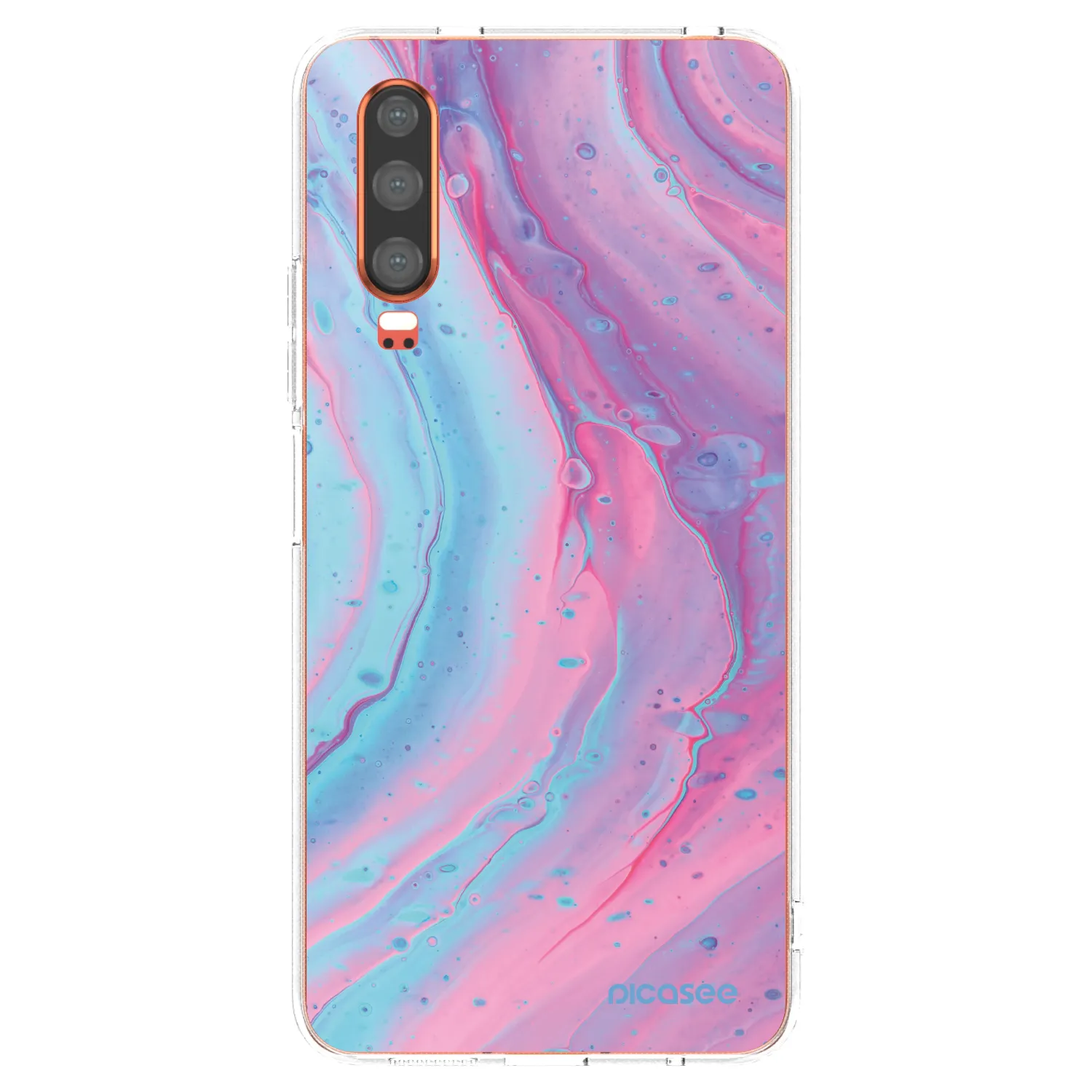 Picasee átlátszó szilikon tok az alábbi mobiltelefonokra Huawei P30 - Pink liquid