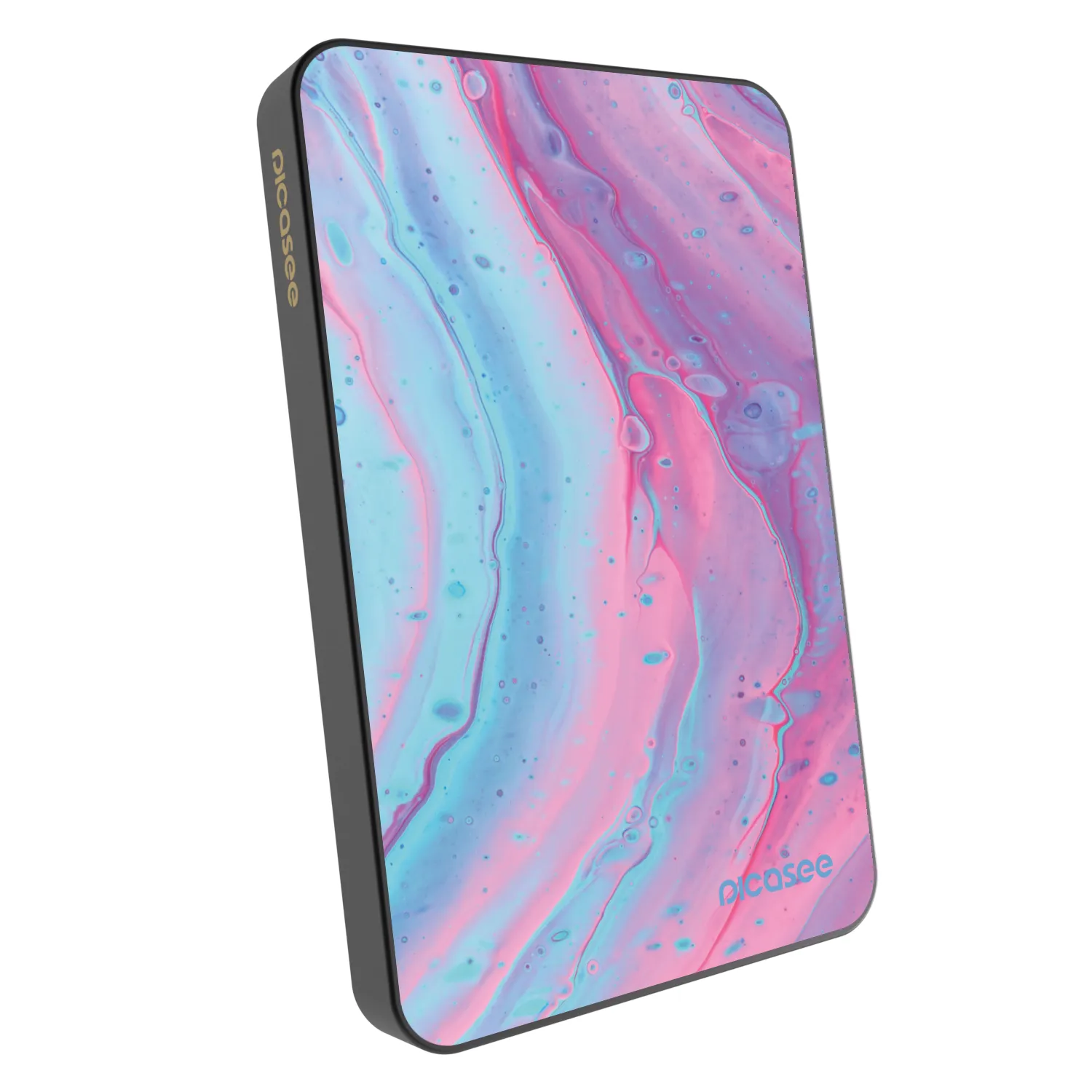Picasee Powerbank MagSafe 5 000 mAh Szürke - Pink liquid