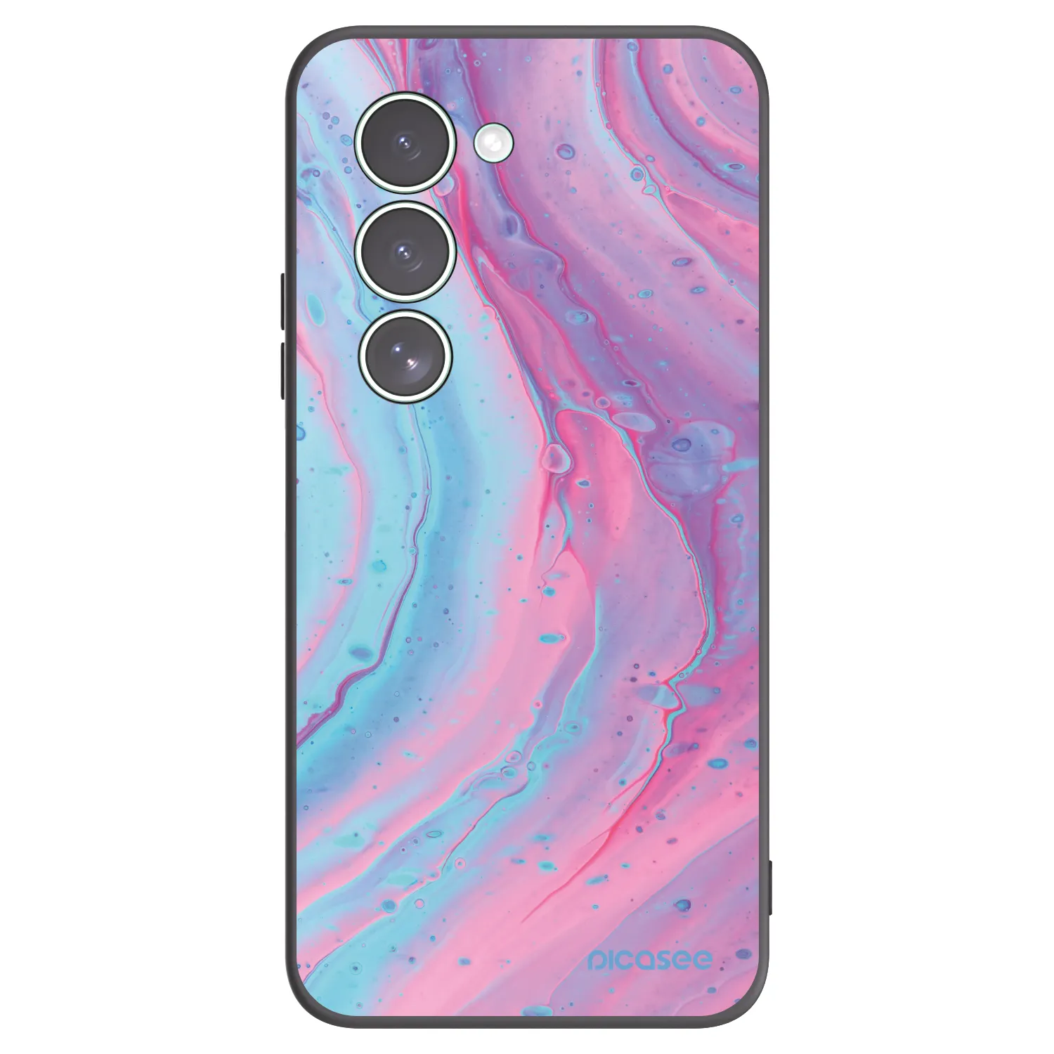 Picasee fekete szilikon tok az alábbi mobiltelefonokra Xiaomi Redmi 15 5G - Pink liquid