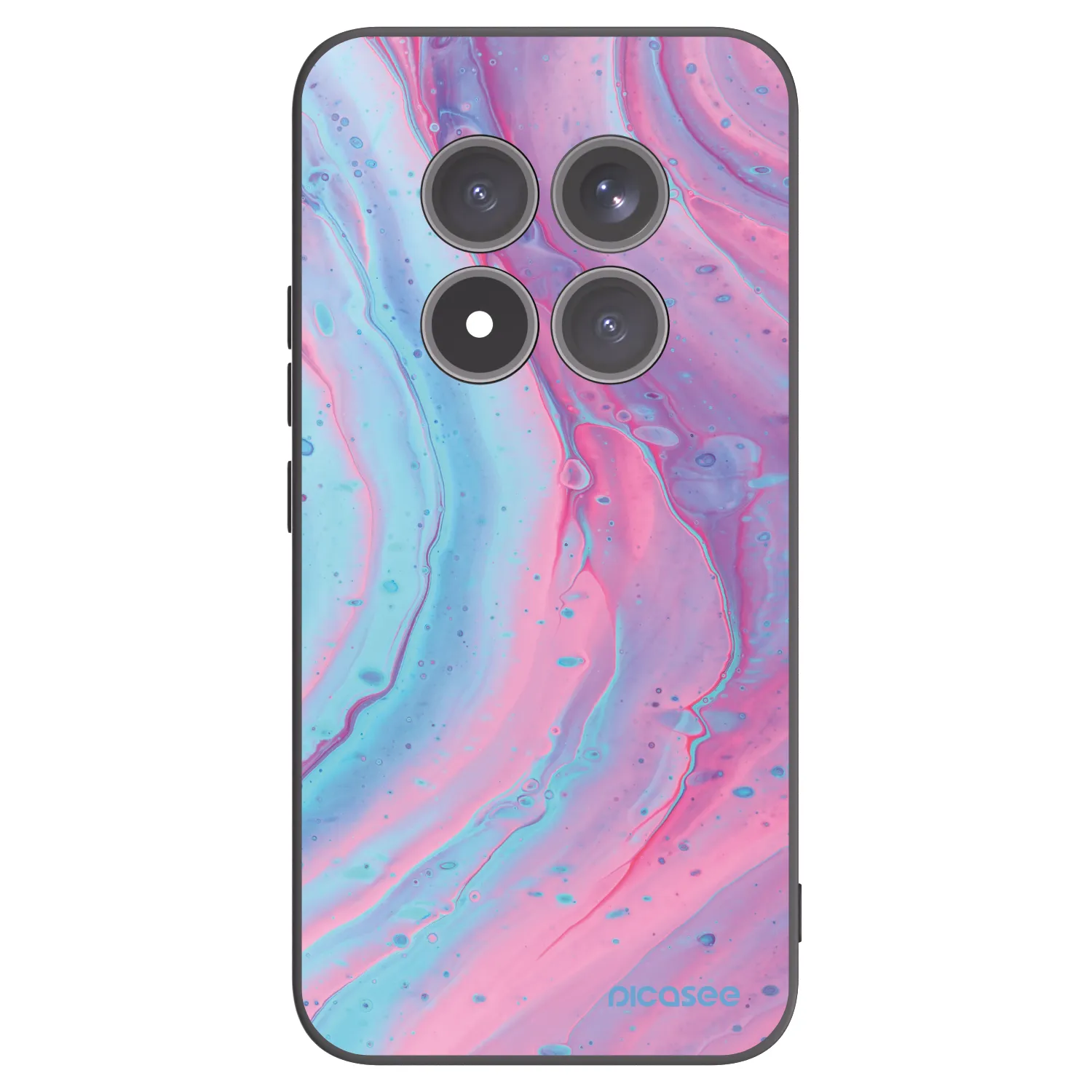 Picasee fekete szilikon tok az alábbi mobiltelefonokra Xiaomi Redmi Note 15 Pro+ - Pink liquid