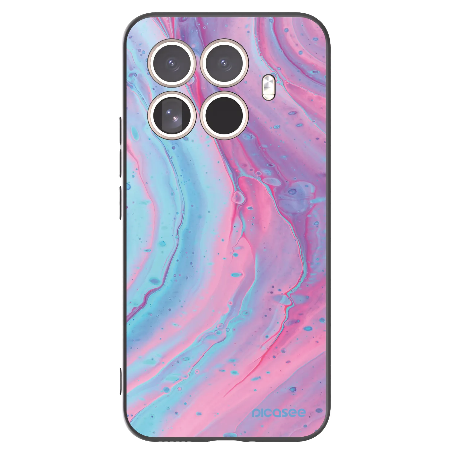 Picasee fekete szilikon tok az alábbi mobiltelefonokra Xiaomi 15T Pro - Pink liquid