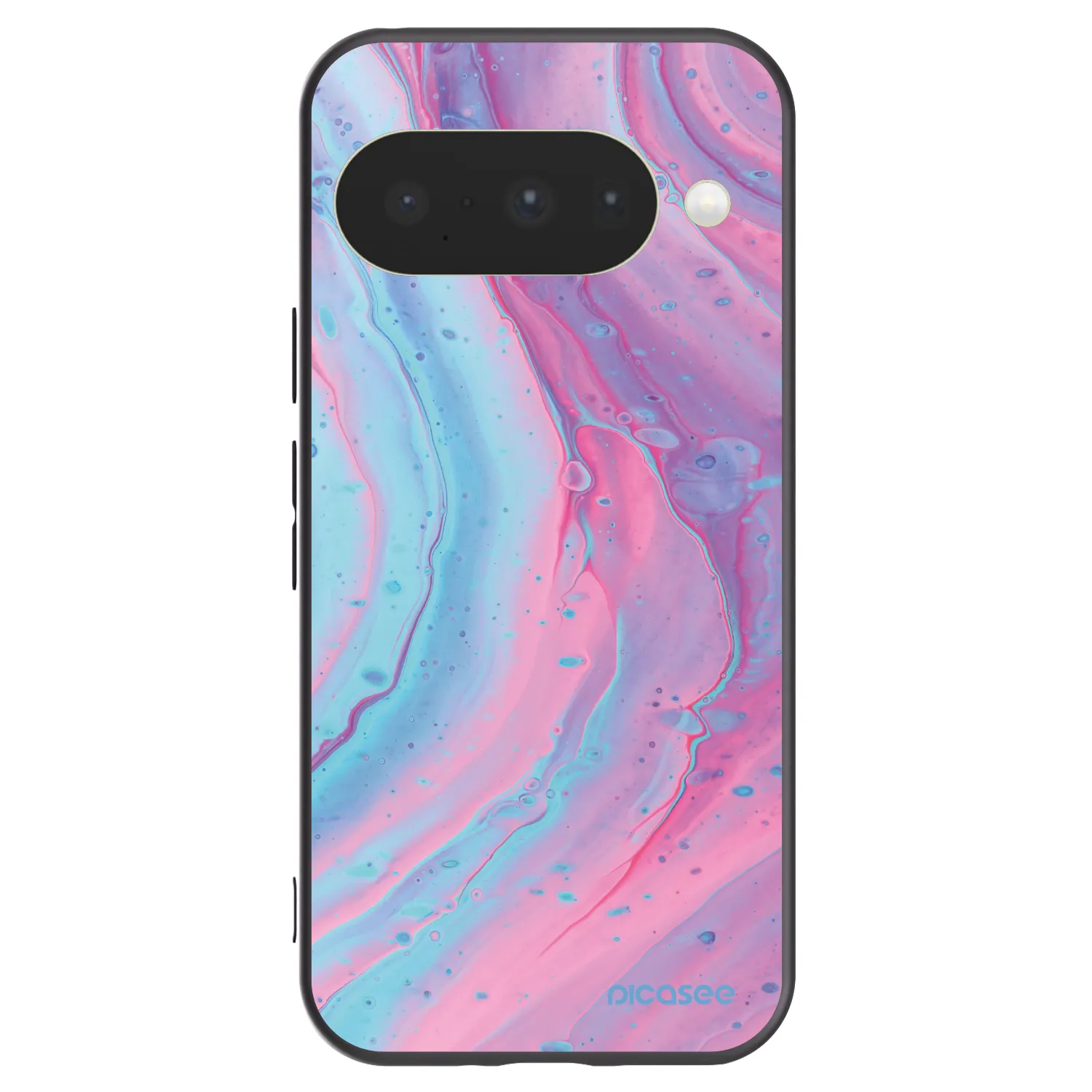 Picasee fekete szilikon tok az alábbi mobiltelefonokra Google Pixel 10 - Pink liquid