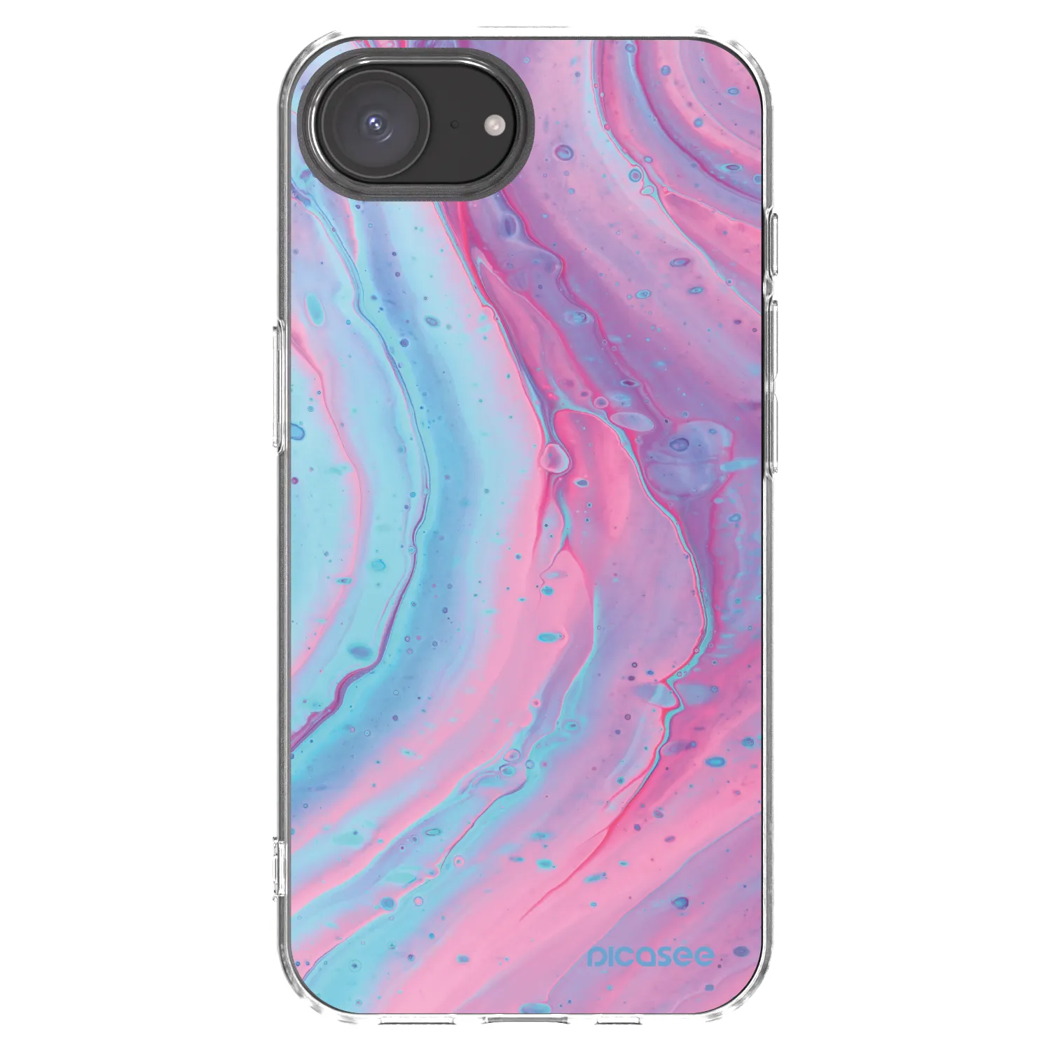 Picasee átlátszó szilikon tok az alábbi mobiltelefonokra Apple iPhone 17e - Pink liquid