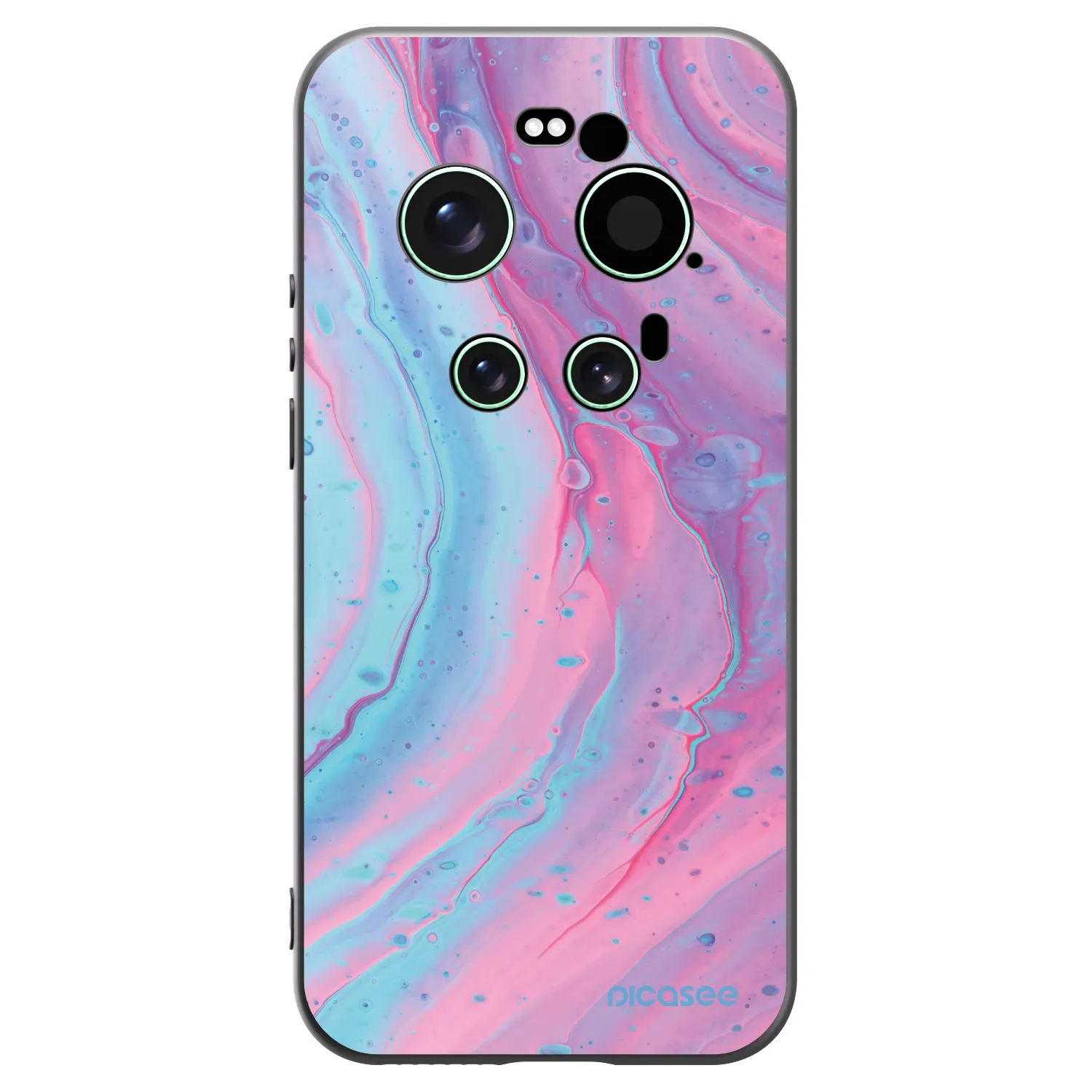 Picasee fekete szilikon tok az alábbi mobiltelefonokra Xiaomi 17 Ultra - Pink liquid