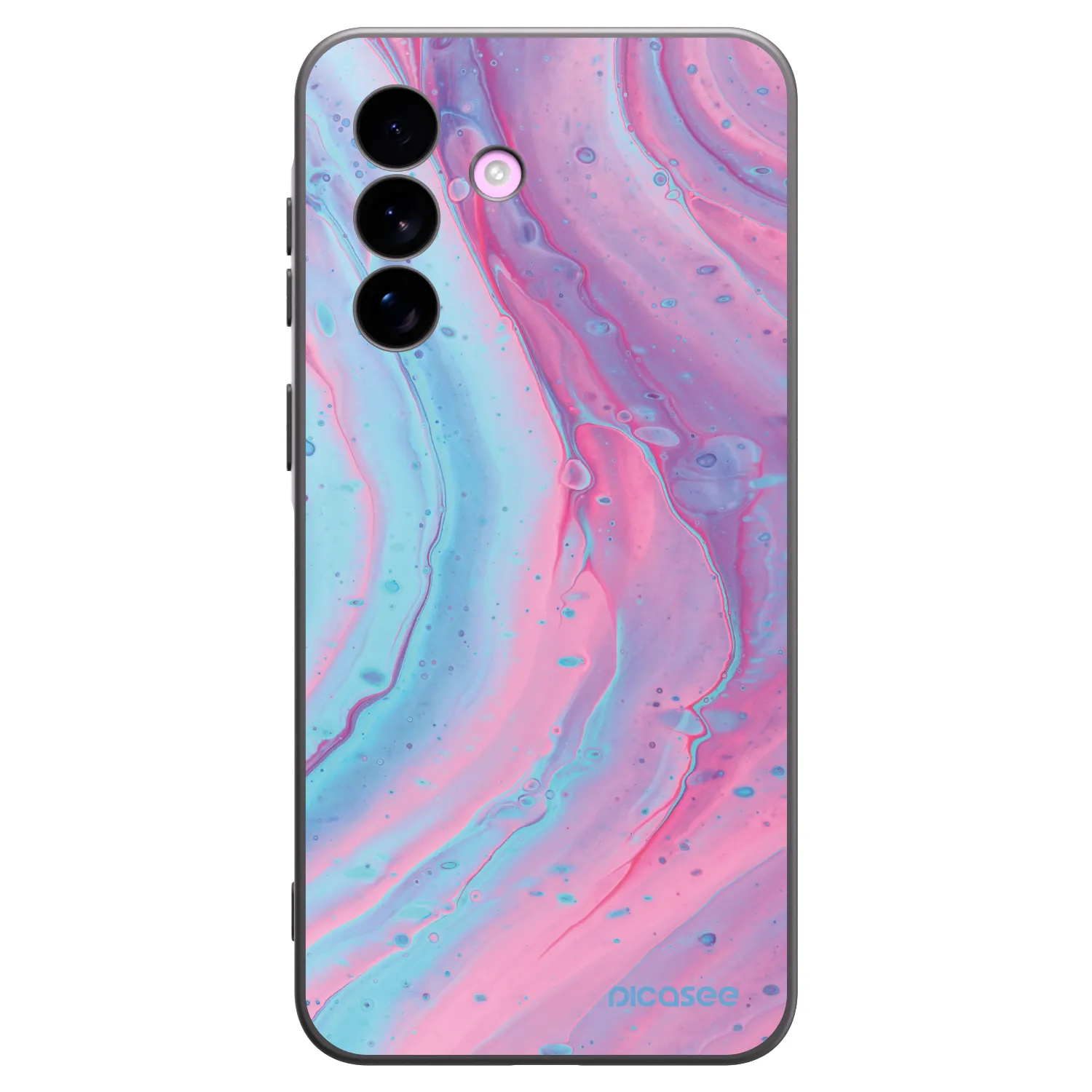 Picasee fekete szilikon tok az alábbi mobiltelefonokra Samsung Galaxy A57 5G - Pink liquid