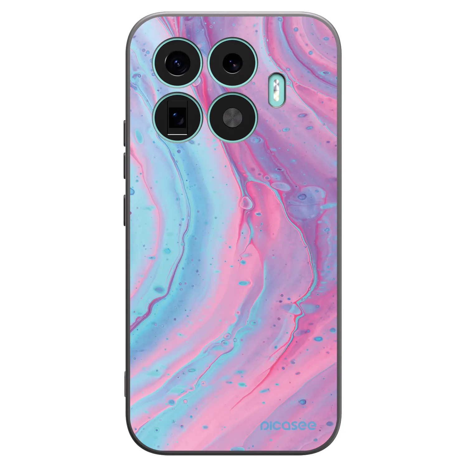 Picasee fekete szilikon tok az alábbi mobiltelefonokra Xiaomi 17T - Pink liquid