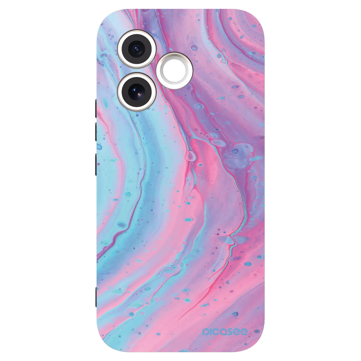 Picasee fekete szilikon tok az alábbi mobiltelefonokra Honor 600 Lite - Pink liquid