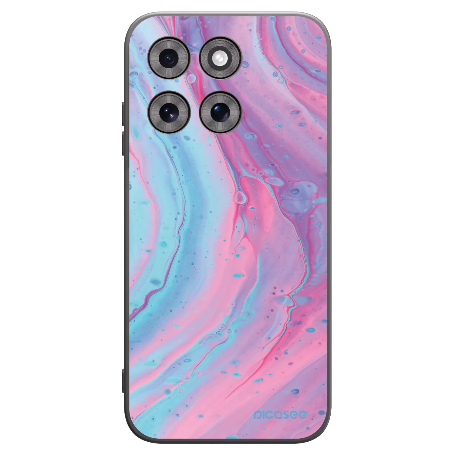 Picasee fekete szilikon tok az alábbi mobiltelefonokra Motorola Moto G77 - Pink liquid