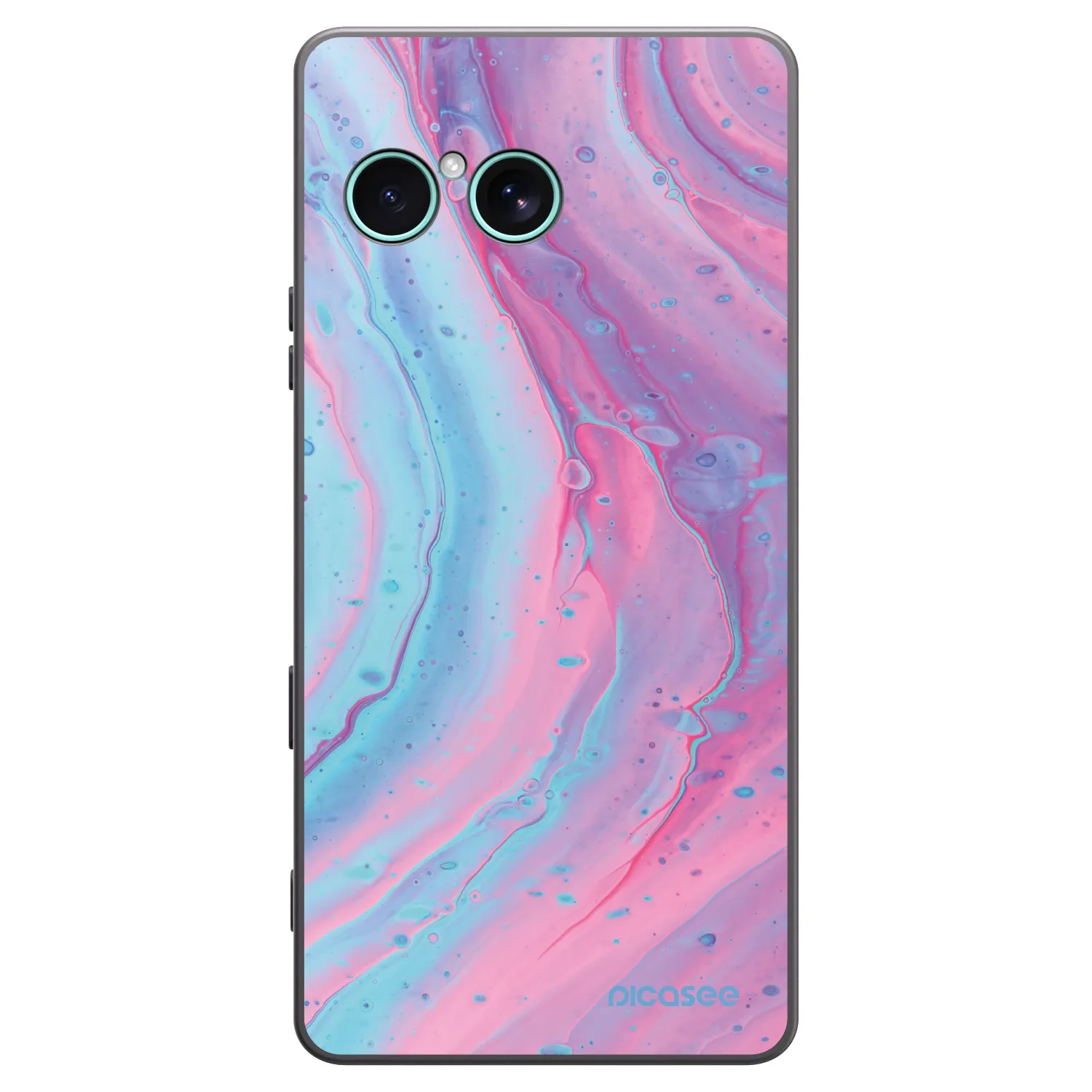 Picasee fekete szilikon tok az alábbi mobiltelefonokra Sony Xperia 10 VII - Pink liquid