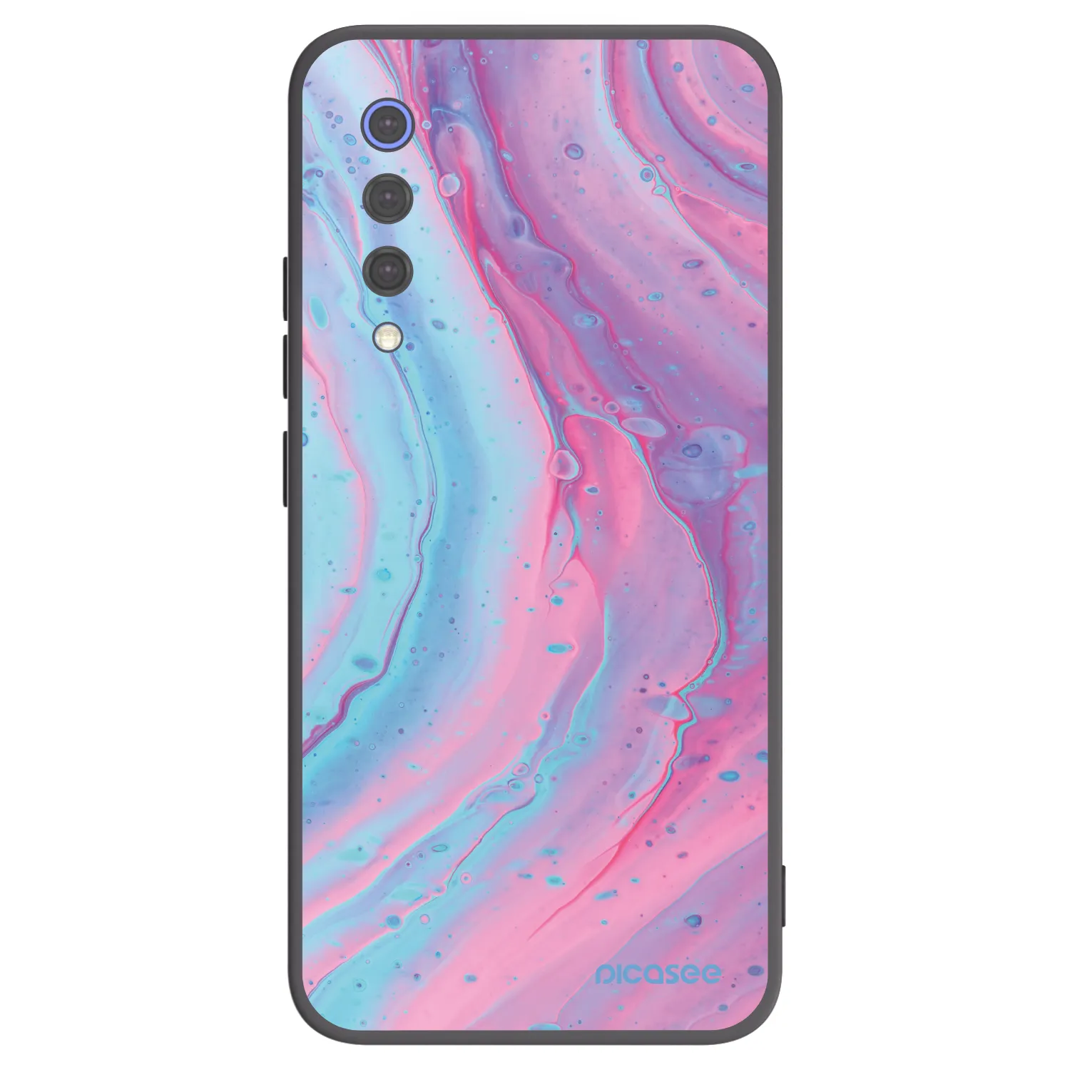 Picasee fekete szilikon tok az alábbi mobiltelefonokra Xiaomi Mi 9 SE - Pink liquid