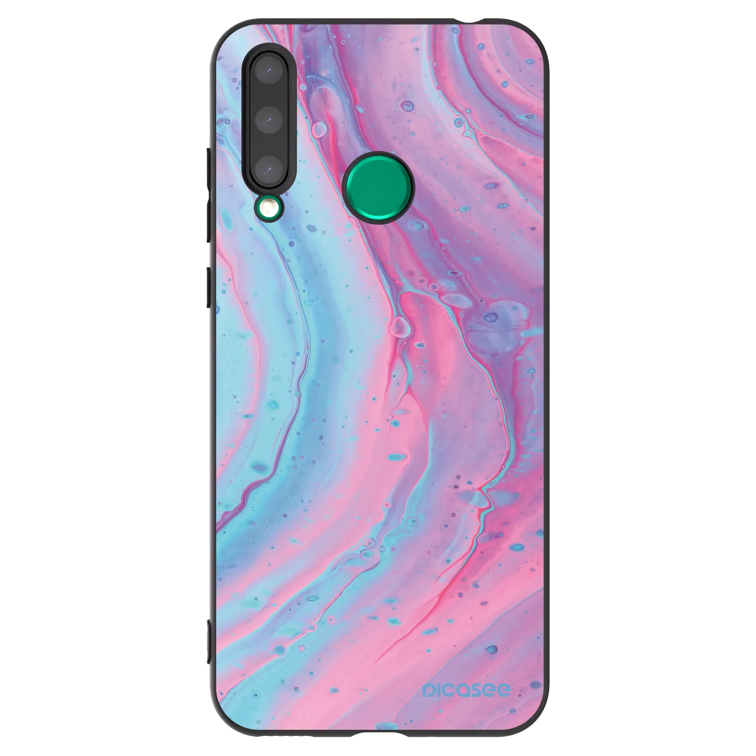 Picasee fekete szilikon tok az alábbi mobiltelefonokra Honor 20 Lite - Pink liquid