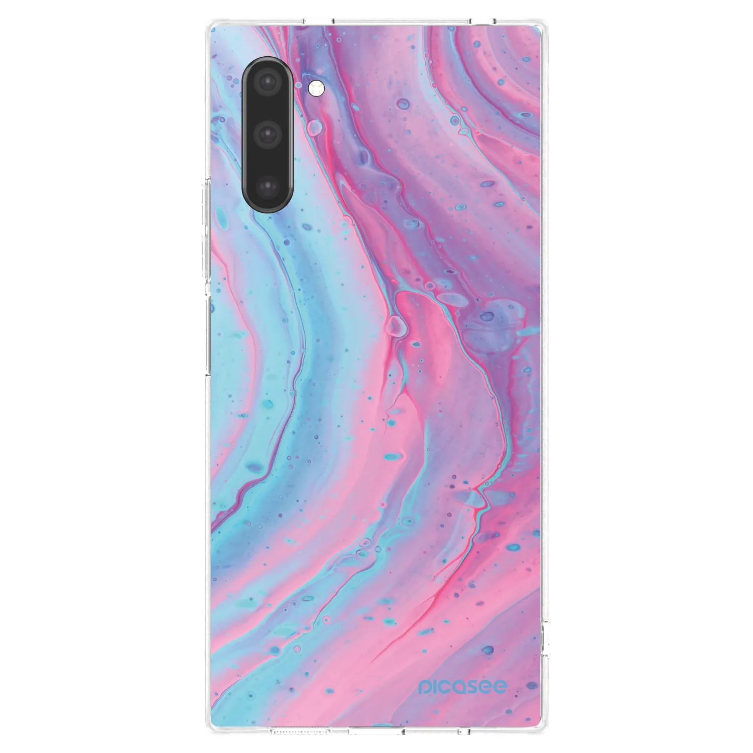 Picasee átlátszó szilikon tok az alábbi mobiltelefonokra Samsung Galaxy Note 10 N970F - Pink liquid