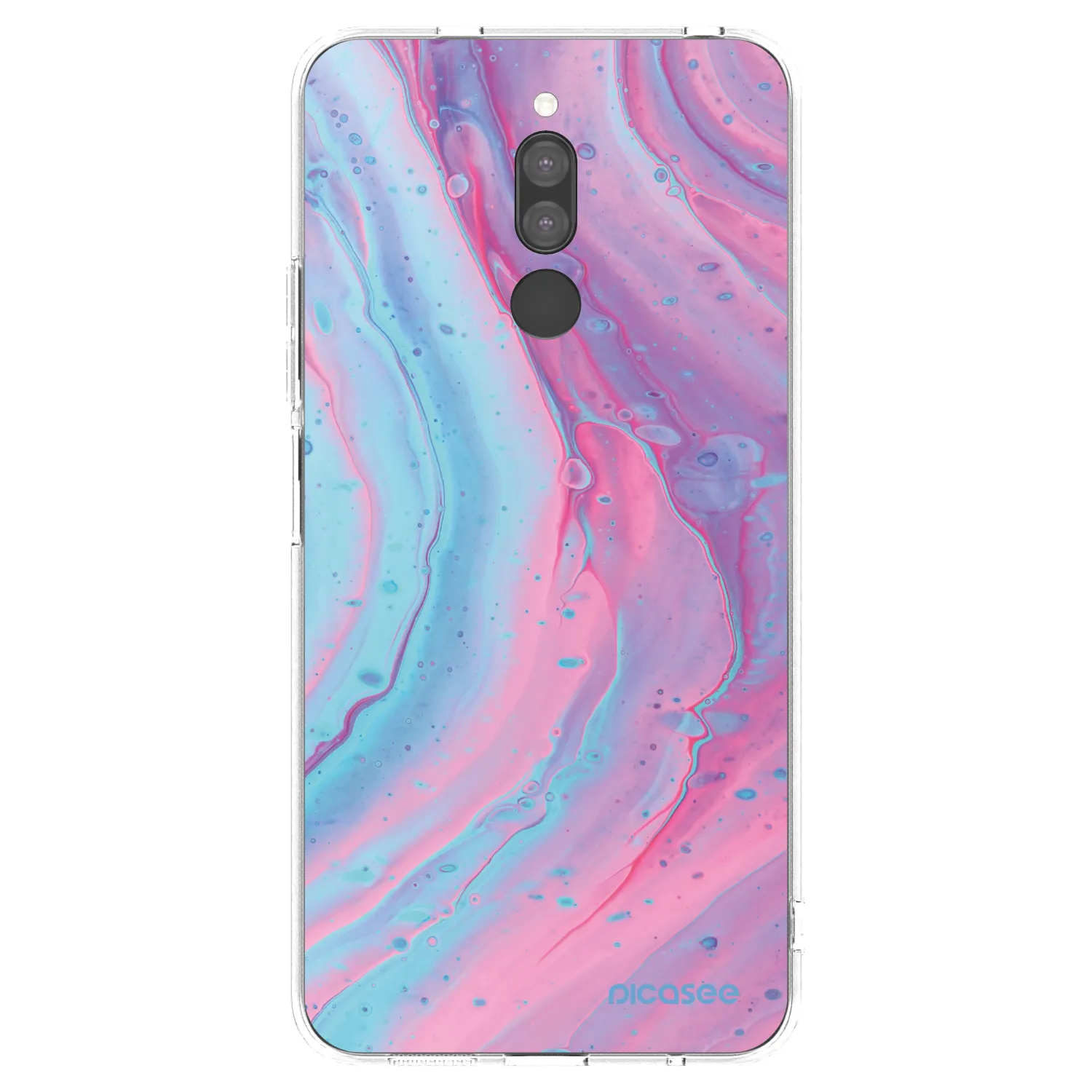 Picasee átlátszó szilikon tok az alábbi mobiltelefonokra Xiaomi Redmi 8 - Pink liquid