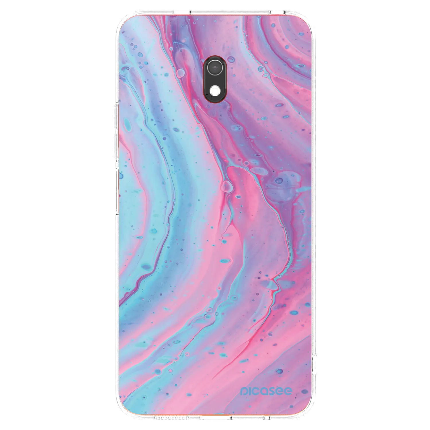 Picasee átlátszó szilikon tok az alábbi mobiltelefonokra Xiaomi Redmi 8A - Pink liquid