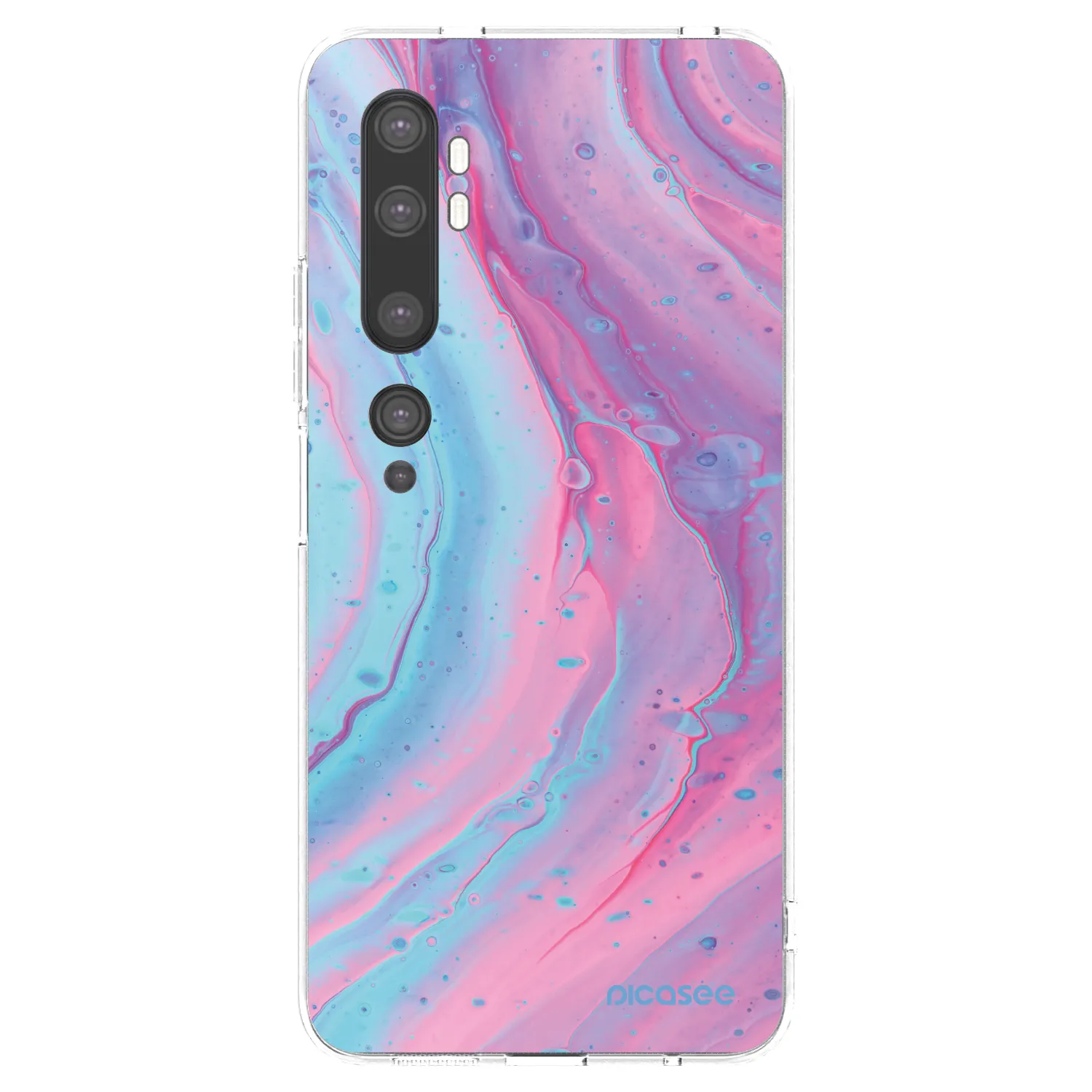 Picasee átlátszó szilikon tok az alábbi mobiltelefonokra Xiaomi Mi Note 10 (Pro) - Pink liquid