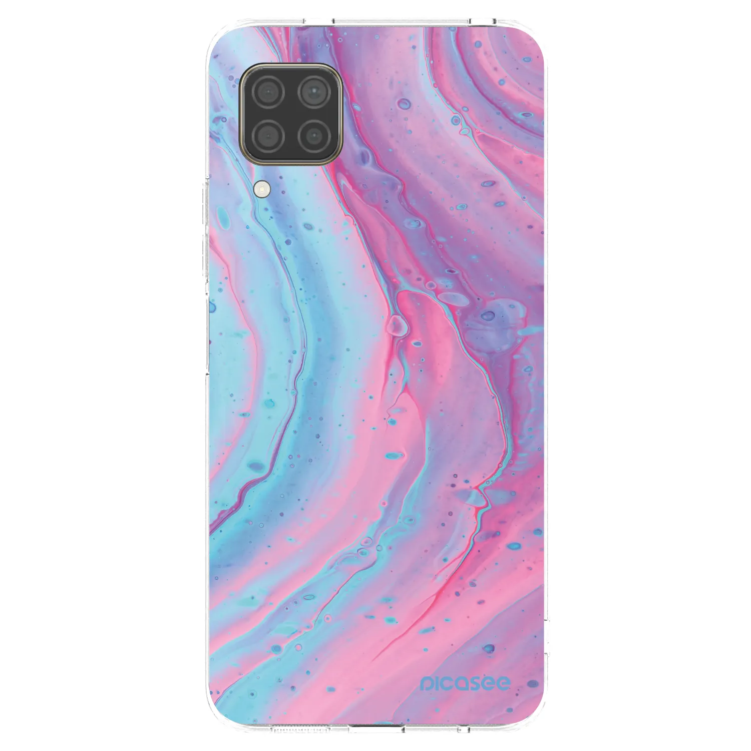 Picasee átlátszó szilikon tok az alábbi mobiltelefonokra Huawei P40 Lite - Pink liquid