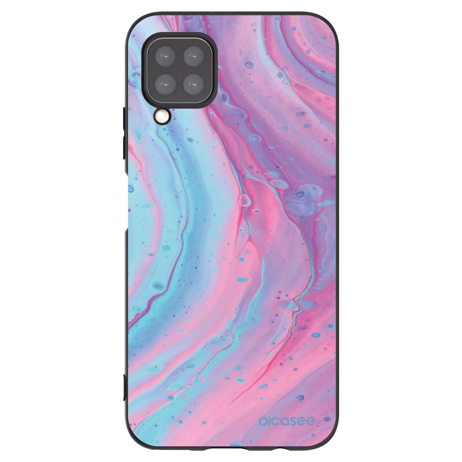 Picasee fekete szilikon tok az alábbi mobiltelefonokra Huawei P40 Lite - Pink liquid