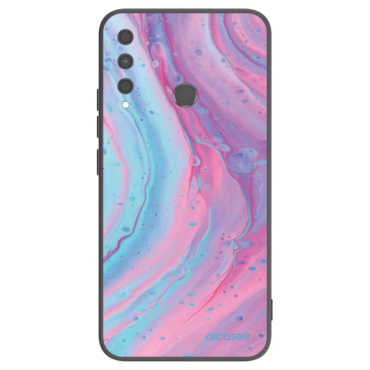 Picasee fekete szilikon tok az alábbi mobiltelefonokra Huawei P40 Lite E - Pink liquid