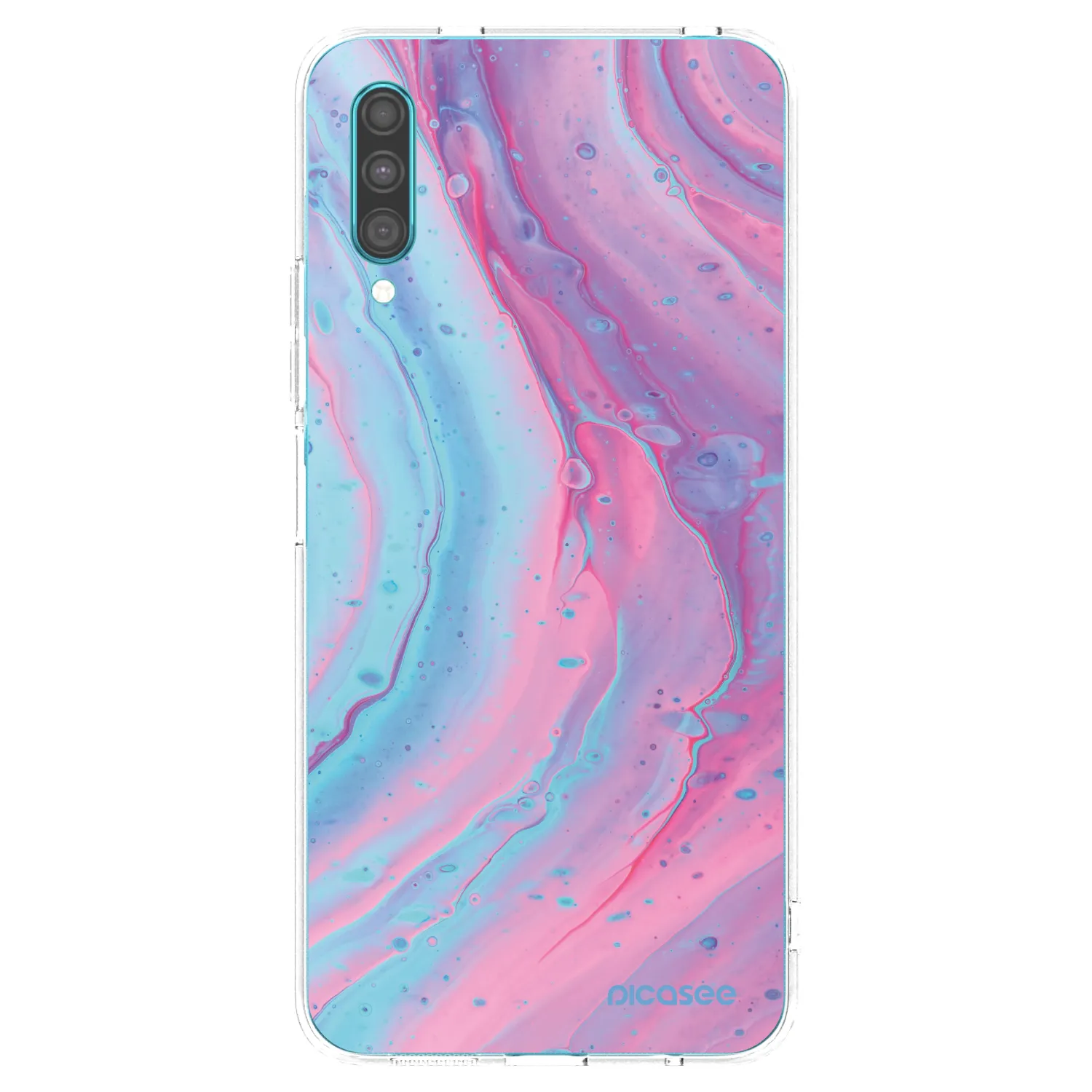Picasee átlátszó szilikon tok az alábbi mobiltelefonokra Samsung Galaxy A30s A307F - Pink liquid