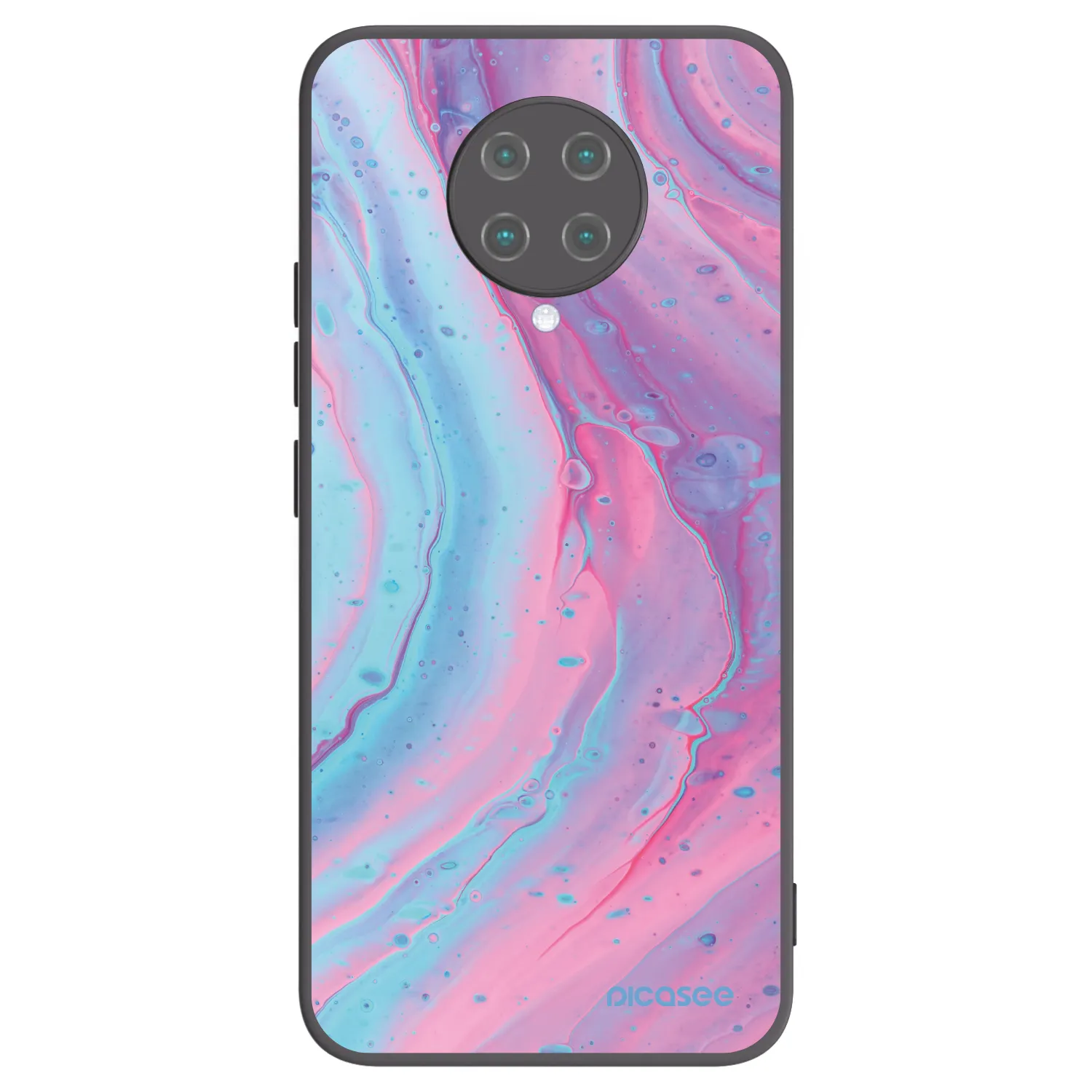 Picasee fekete szilikon tok az alábbi mobiltelefonokra Xiaomi Poco F2 Pro - Pink liquid