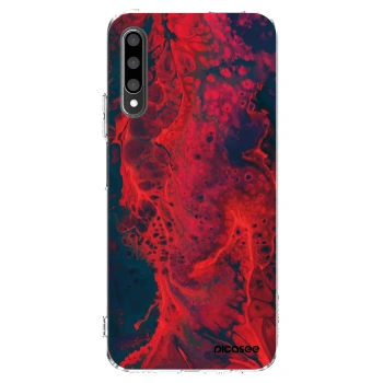 Picasee átlátszó szilikon tok az alábbi mobiltelefonokra Honor 9X Pro - Organic red