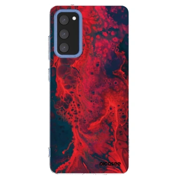 Picasee átlátszó szilikon tok az alábbi mobiltelefonokra Samsung Galaxy S20 FE - Organic red