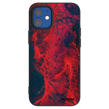 Picasee fekete szilikon tok az alábbi mobiltelefonokra Apple iPhone 12 mini - Organic red