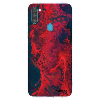 Picasee átlátszó szilikon tok az alábbi mobiltelefonokra Samsung Galaxy M11 - Organic red