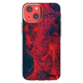 Picasee átlátszó szilikon tok az alábbi mobiltelefonokra Apple iPhone 13 mini - Organic red