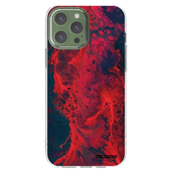 Picasee átlátszó szilikon tok az alábbi mobiltelefonokra Apple iPhone 13 Pro Max - Organic red