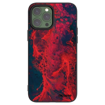Picasee fekete szilikon tok az alábbi mobiltelefonokra Apple iPhone 13 Pro Max - Organic red