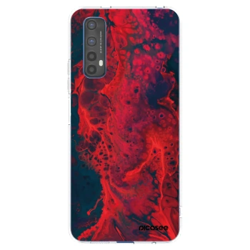 Picasee átlátszó szilikon tok az alábbi mobiltelefonokra Realme 7 - Organic red